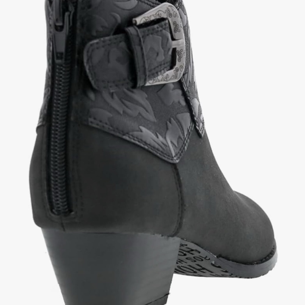 Ros Hommerson Riley women's black western inspred  ankle bootie size 41 NWT - Picture 3 of 7
